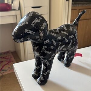 10" PINK‎ Victoria Secret Stuffed Dog
Plush Patent Black White Logo Large
Size